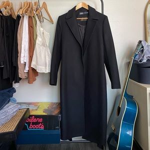 Zara Wool Black Trench Coat